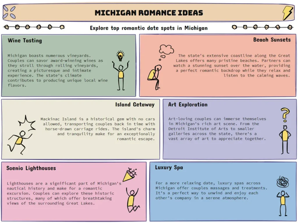 Romantic Michigan Date Ideas Infographic