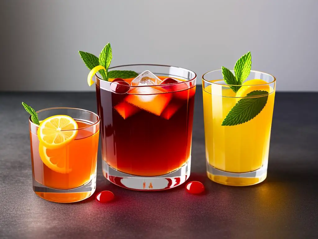An image showcasing The Peterboro's Old Fashioned cocktail with its unique garnishes and vibrant colors.