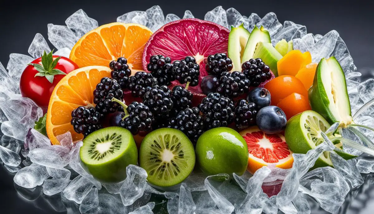 Image of flash frozen fruits and vegetables