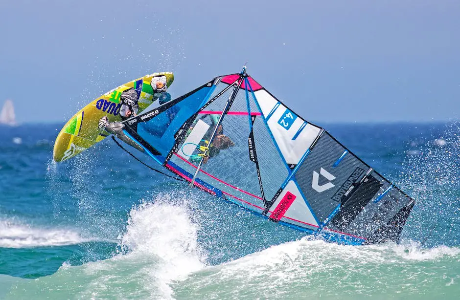 A group of people windsurfing on the Great Lakes in Michigan