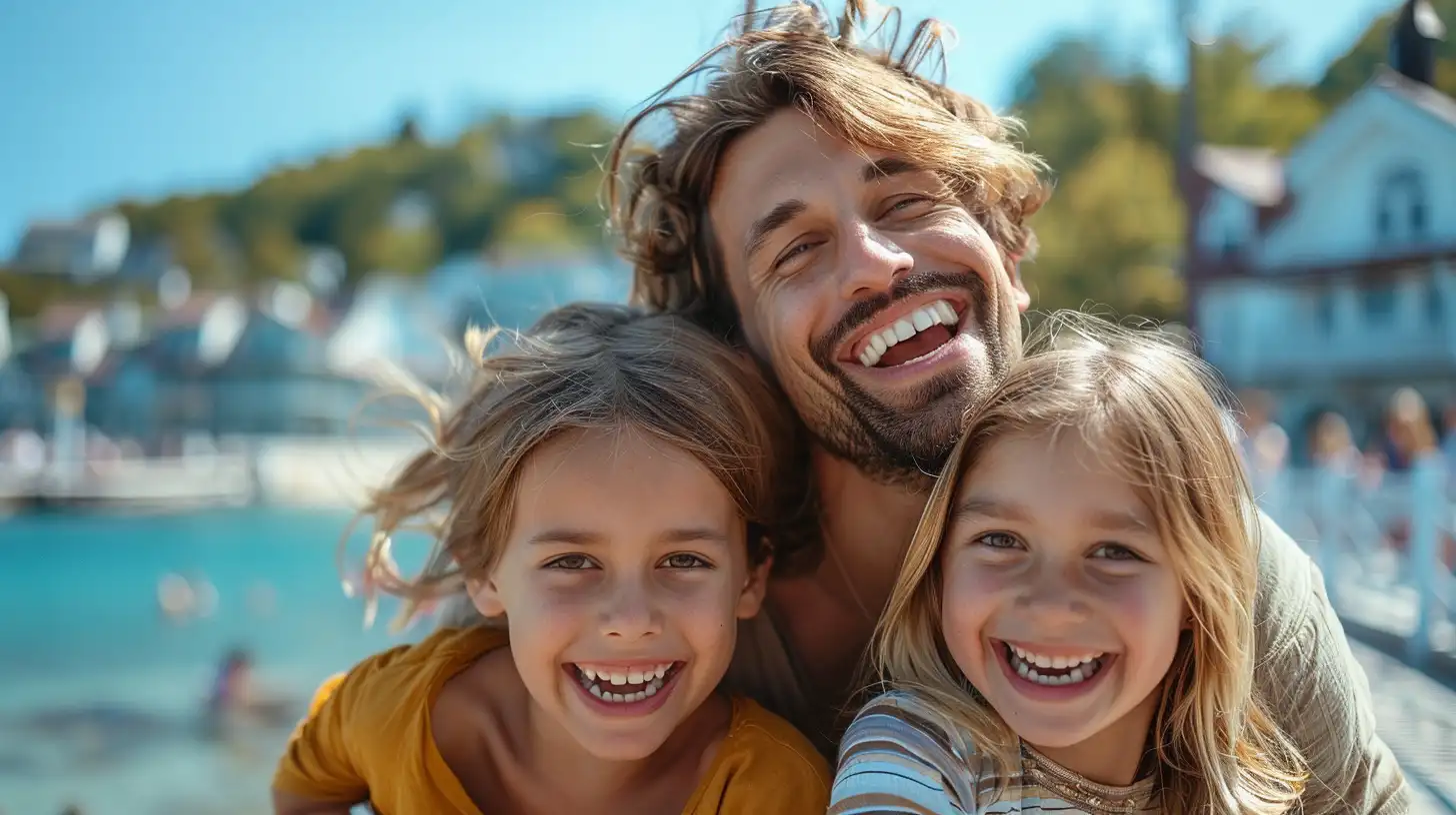 image of family trying to pronounce mackinac island