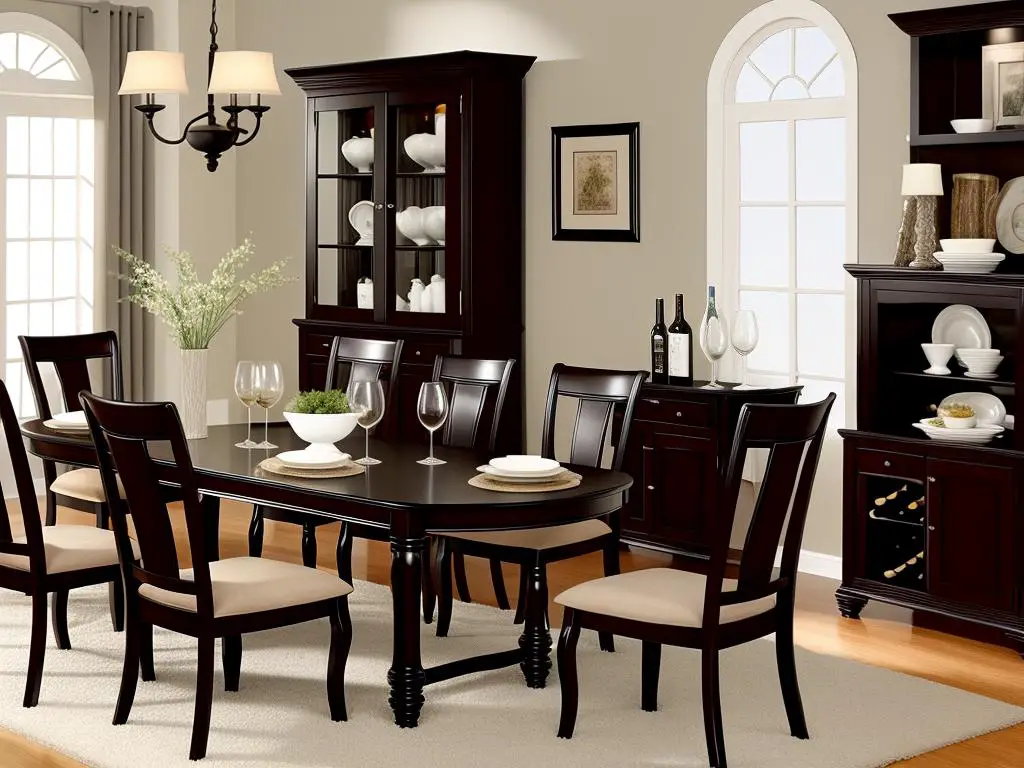 Fine dining table set with elegant dishes and wine glasses, creating a luxurious atmosphere